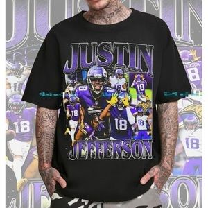 Vintage 90S Graphic Style Justin Jefferson Tshirt Justin Jefferson Tee